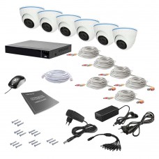 Комплект відеоспостереження Tecsar AHD 6IN 2MEGA