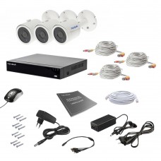 Комплект видеонаблюдения Tecsar AHD 3OUT 5MEGA