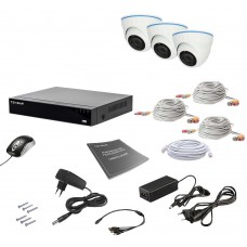 Комплект видеонаблюдения Tecsar AHD 3IN 2MEGA